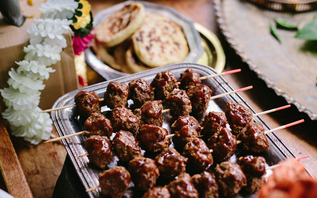 Indian Spiced Meatballs With Tamarind Chutney Glaze