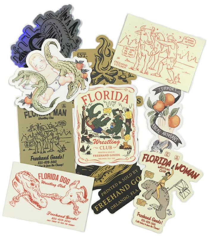 Florida Wrestling Club Sticker by Freehand Goods